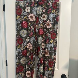 LOFT Floral Print Pants - Multicolor